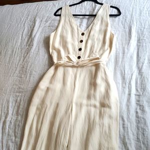 Loft New Without Tags cream jumpsuit sz 6